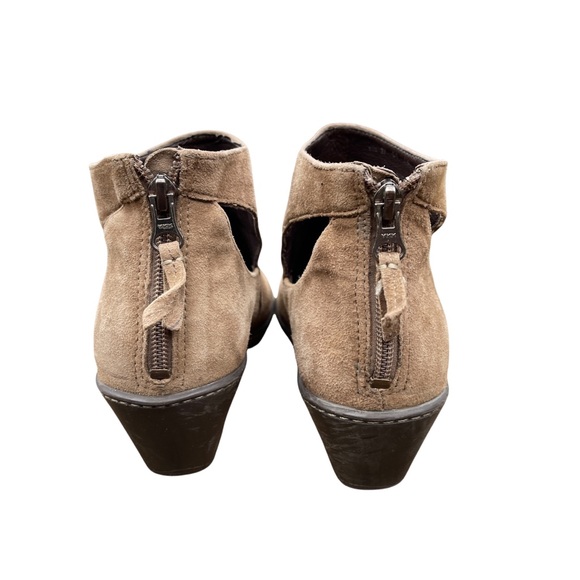 Dansko Women’s Bonita Taupe Kid Suede Leather Cut Out Ankle Bootie Clog Size 6.5 - Picture 6 of 11